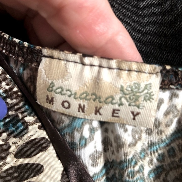 Bananas Monkey designer print sundress medium - Picture 7 of 9